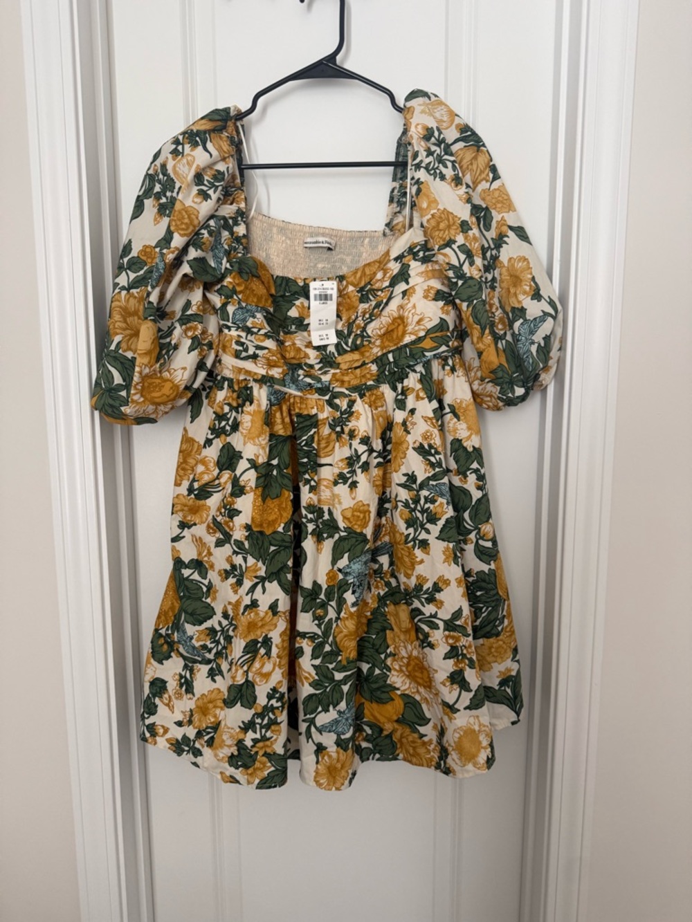 Abercrombie & Fitch Emerson Yellow & Green Floral Dress